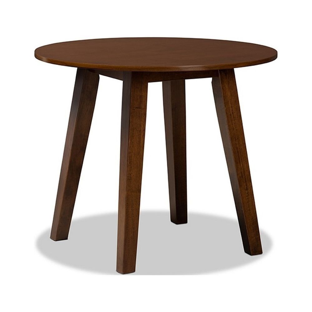 Ela Modern And Contemporary Walnut Brown Finished 35-Inch-Wide Round Wood Dining Table - Walmart.com intended for Baxton Studio Ela Walnut Finished 35-Inch-Wide Round Wood Dining Table