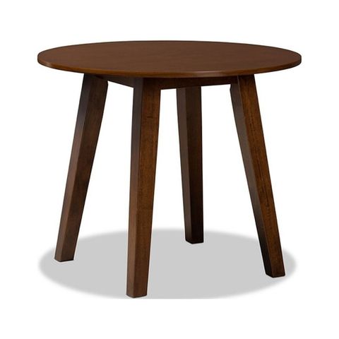 Ela Modern And Contemporary Walnut Brown Finished 35-Inch-Wide Round Wood Dining Table - Walmart.com intended for Baxton Studio Ela Walnut Finished 35-Inch-Wide Round Wood Dining Table