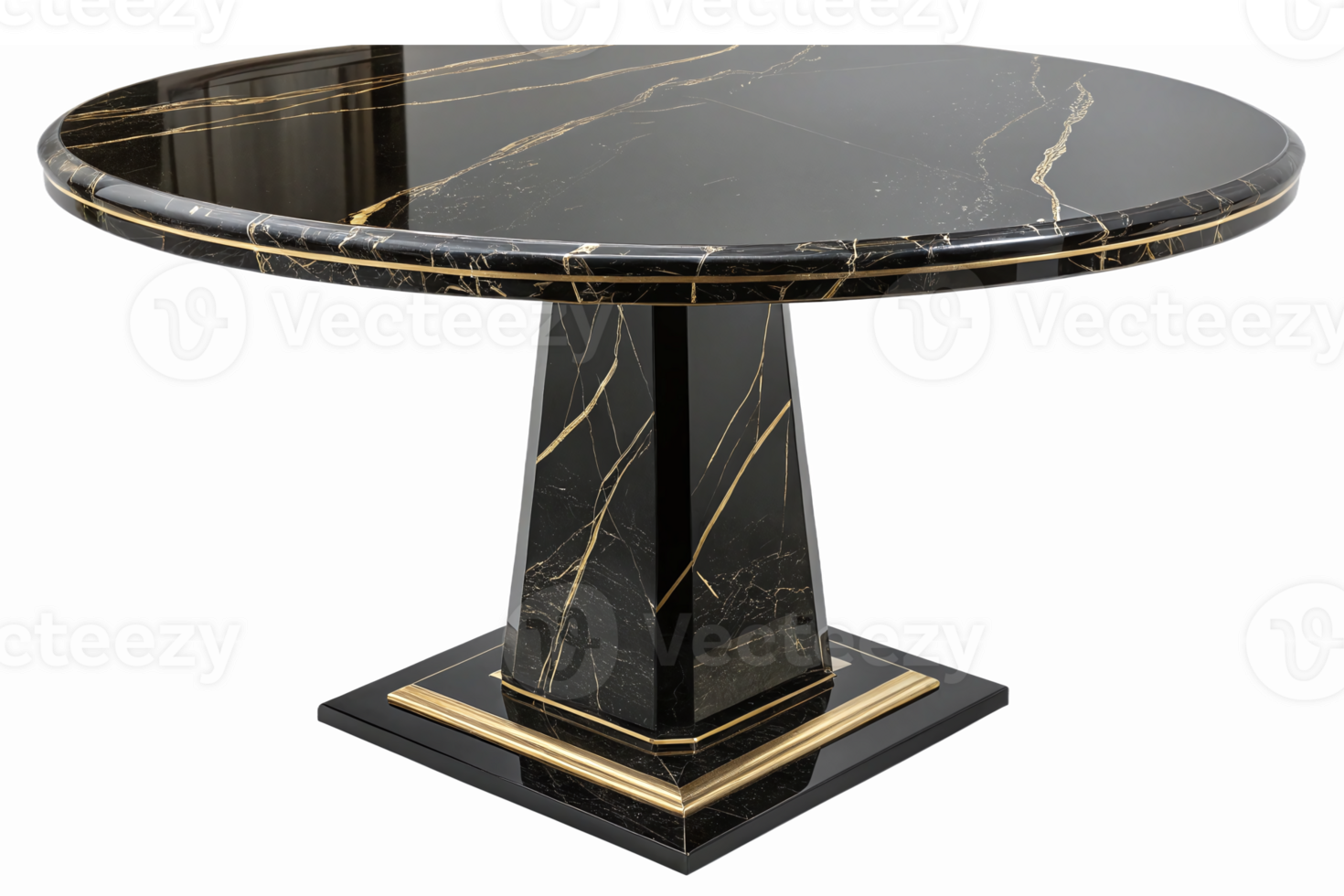 Elegant Black Marble Dining Table With Gold Accents Perfect For Modern ... intended for Modern Black Marble Dining Table Design