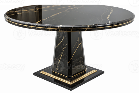 Elegant Black Marble Dining Table With Gold Accents Perfect For Modern ... intended for Modern Black Marble Dining Table Design