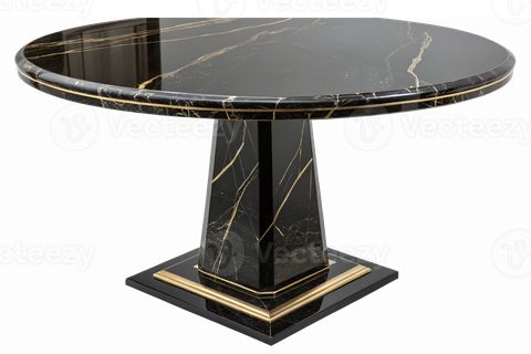 Elegant Black Marble Dining Table With Gold Accents Perfect For Modern ... intended for Modern Black Marble Dining Table Design