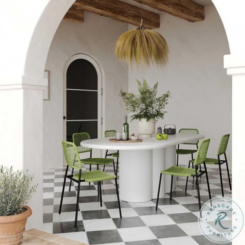 Elika White Faux Plaster Oval Dining Table From Tov | Coleman Furniture for Discovering the Elika White Faux Plaster Round Dining Table A Designer's Perspective