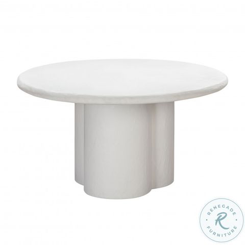 Elika White Faux Plaster Round Dining Table From Tov | Coleman Furniture for Elika Faux Plaster Oval Dining Table, Black