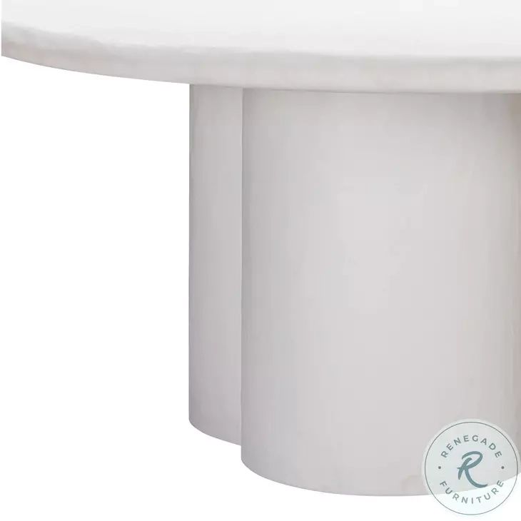 Elika White Faux Plaster Round Dining Table From Tov | Coleman Furniture pertaining to Elika White Faux Plaster Round Dining Table