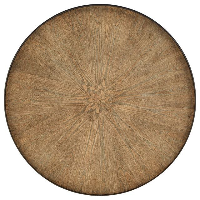 Elsie Grey Oak Finish Round Nesting Coffee Table - Industrial - Coffee ... with Elsie Grey Oak Finish Round Nesting Coffee Table