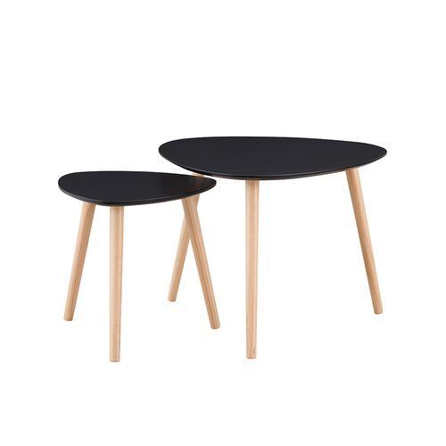 Ensemble De Tables Basses Cyr 2 Pièces Norden Home throughout Norden Coffee Table Set, 2-Piece, Black/Bronze