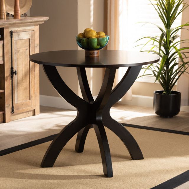 Etiwanda 35&quot; Round Dining Table - Transitional - Dining Tables - By ... throughout Etiwanda 35&quot; Round Dining Table, Dark Brown
