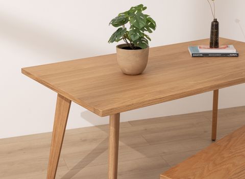 Extendable Natural Solid Oak Scandinavian Dining Table | Grain & Frame intended for Luna Solid Oak Dining Table