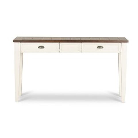 Farmhouse Cayla Sofa Table Dark Oak/White - Steve Silver Co.: Hardwood ... regarding How The Steve Silver Cayla Counter Table Transforms Kitchen Spaces