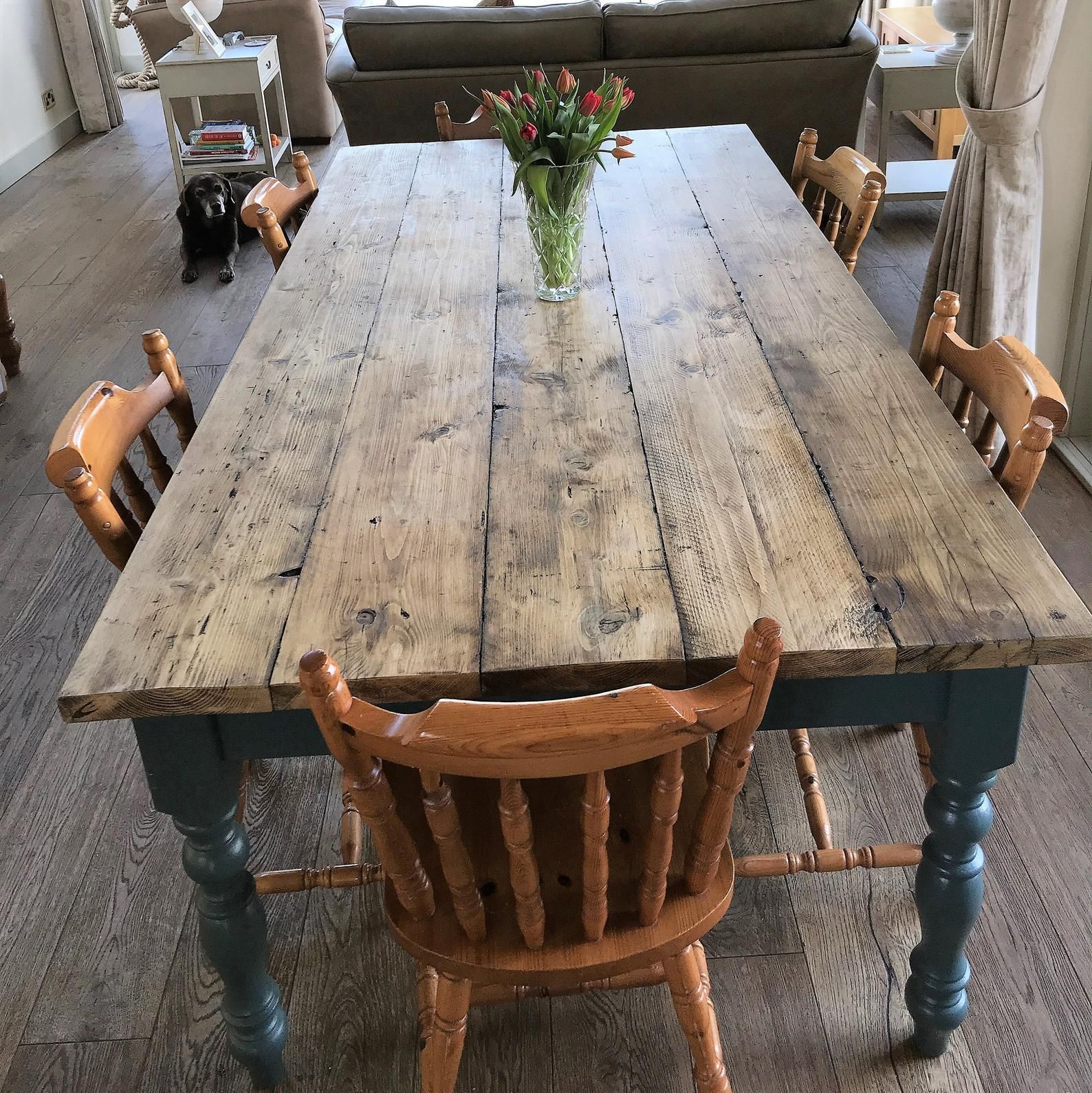 Farmhouse Dining Room Table, Farmhouse Kitchen Tables, Rustic Table ... throughout How to Choose the Perfect Rustic Dining Table for Your Home