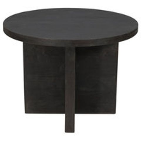 Fernious 48" Round Dining Table, Dark Gray Finish On Mango Solid Wood ... with regard to The Enduring Appeal of Dark Gray Rubber Wood Round Dining Tables