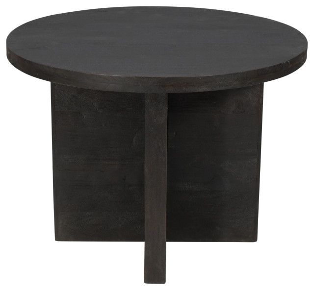 Fernious 48&quot; Round Dining Table, Dark Gray Finish On Mango Solid Wood ... with The Enduring Appeal of Dark Gray Rubber Wood Round Dining Tables