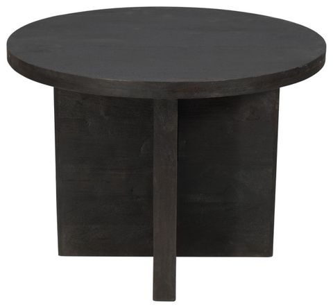Fernious 48" Round Dining Table, Dark Gray Finish On Mango Solid Wood ... with The Enduring Appeal of Dark Gray Rubber Wood Round Dining Tables