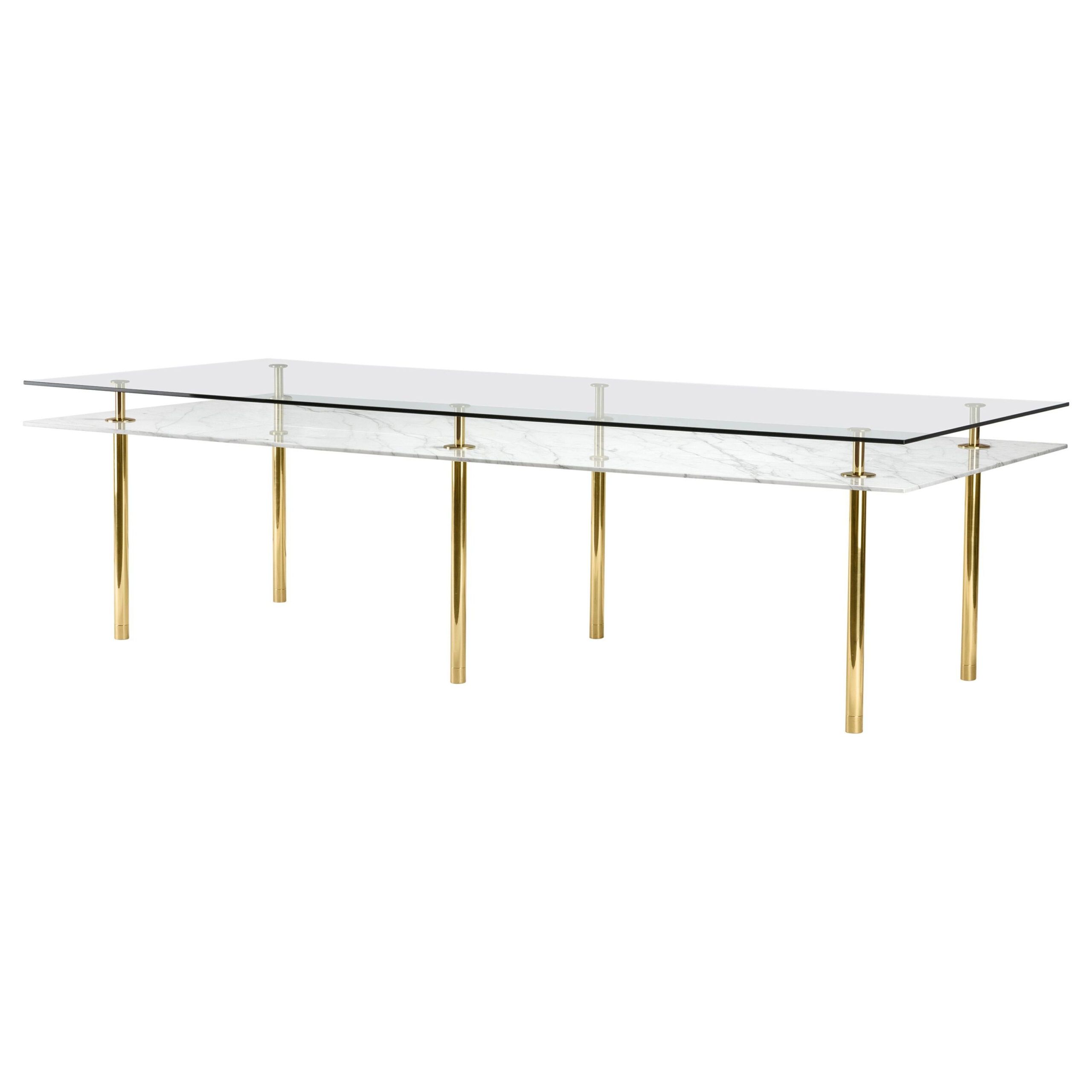 Frame Medium Dining Table With Calacatta Gold Marble Top And Polished ... with How to choose the perfect marble dining table with gold frame for your home