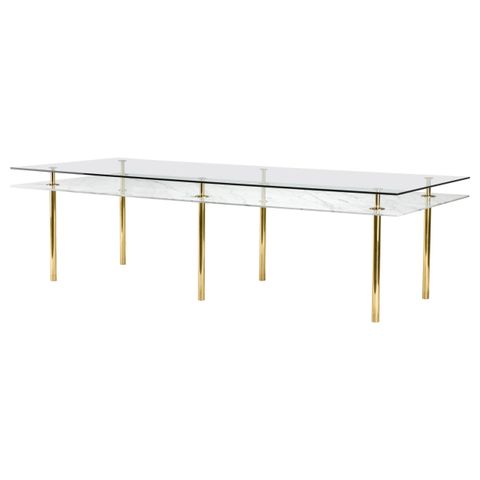 Frame Medium Dining Table With Calacatta Gold Marble Top And Polished ... with How to choose the perfect marble dining table with gold frame for your home