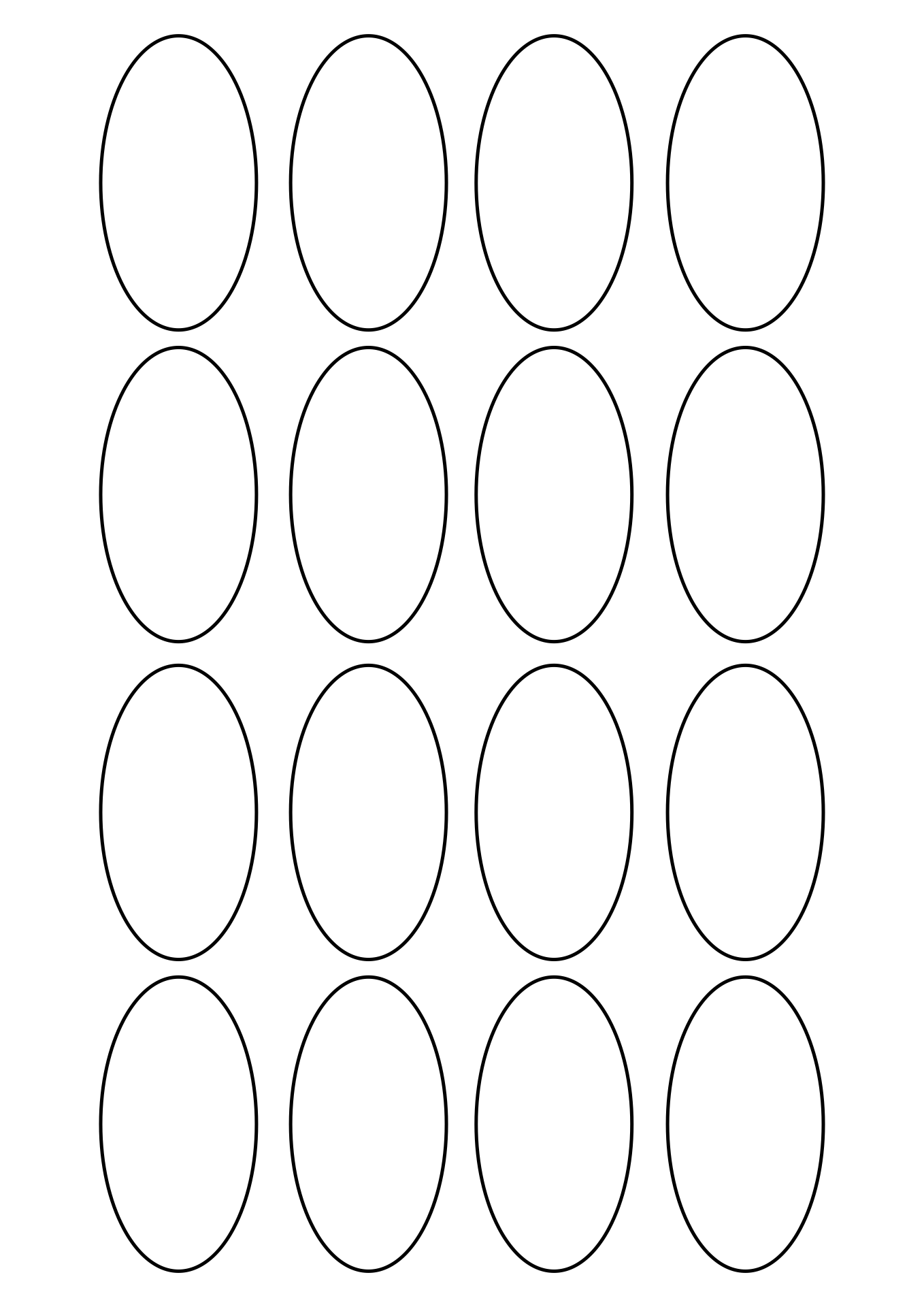 Free Printable Oval Shape Templates - Printable Templates with Oval Dining Table, Glossy White And Chrome