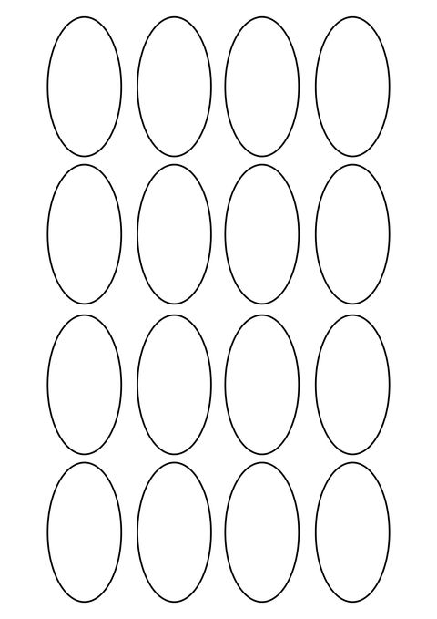 Free Printable Oval Shape Templates - Printable Templates with Oval Dining Table, Glossy White And Chrome