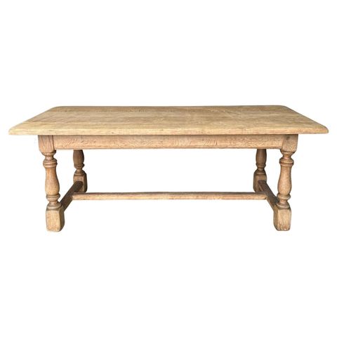 French Bleached Oak Farmhouse Dining Table For Sale At 1Stdibs inside The Enduring Charm of Natural Farmhouse Dining Tables