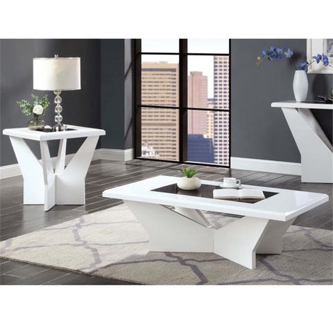 Furniture Of America Avens Contemporary Wood 2-Piece Coffee Table Set ... regarding Furniture Of America Baletto Wood 2-Piece Coffee Table Set In Oak And White