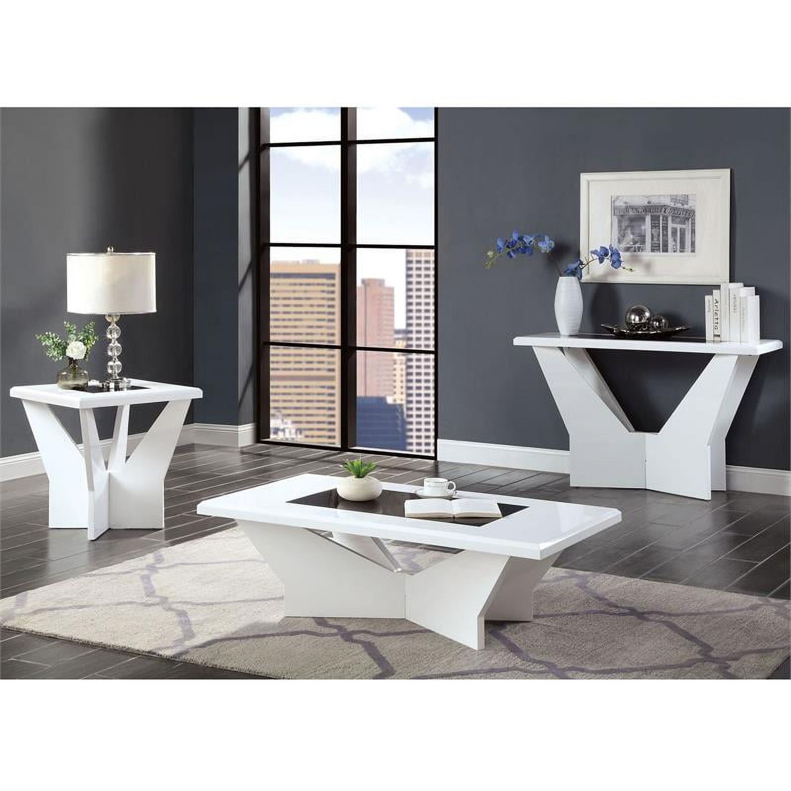 Furniture Of America Avens Contemporary Wood 3-Piece Coffee Table Set ... with Furniture Of America Condway Wood 3-Piece Coffee Table Set In Antique White