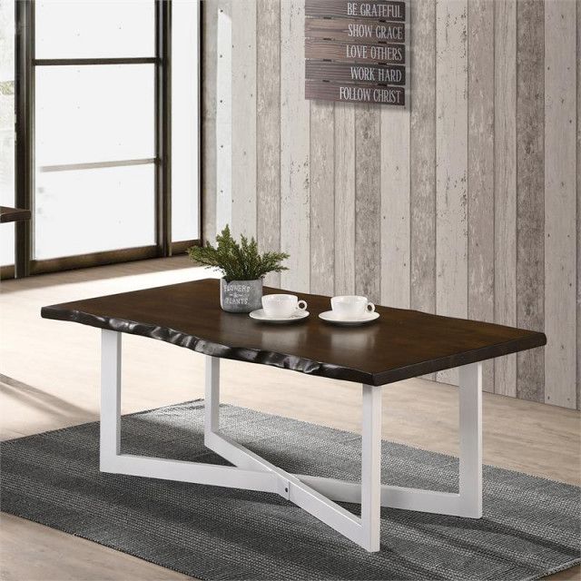 Furniture Of America Baletto Wood 2-Piece Coffee Table Set In Oak And ... with regard to Furniture Of America Baletto Wood 2-Piece Coffee Table Set In Oak And White