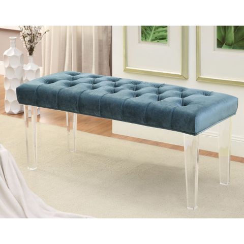Furniture Of America Bral Contemporary Fabric Tufted Accent Bench By ... regarding Furniture Of America Dianne Contemporary Fabric Tufted Bench In Brown