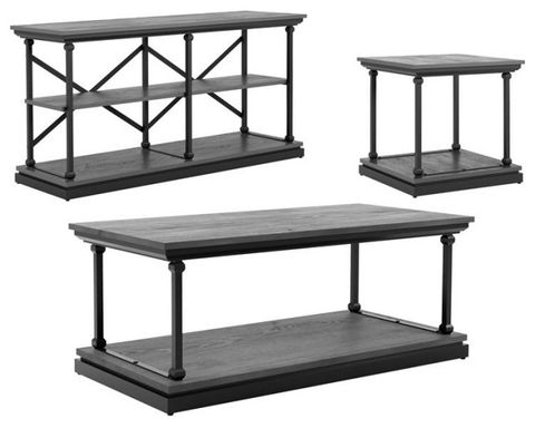 Furniture Of America Drewden Wood 3-Piece Coffee Table Set In Antique ... pertaining to Furniture Of America Condway Wood 3-Piece Coffee Table Set In Antique Blue