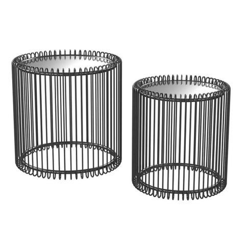 Furniture Of America Mendel Contemporary Metal 2-Piece Nesting Table In ... with Furniture Of America Mendel Contemporary Metal 2-Piece Nesting Table In Black