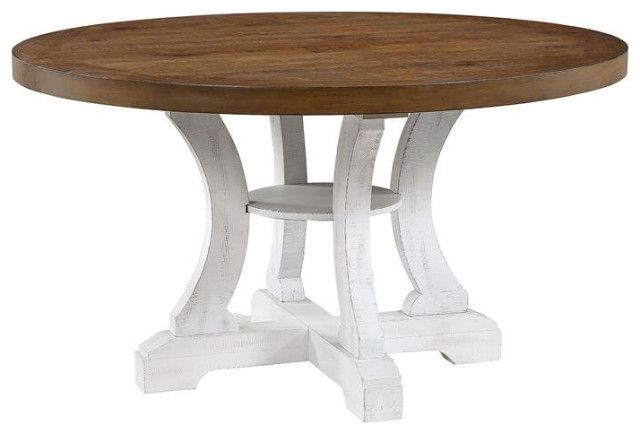 Furniture Of America Muschamp Wood Dining Table In Light Blue And Dark ... with regard to Style Meets Durability The Furniture of America Muschamp Table