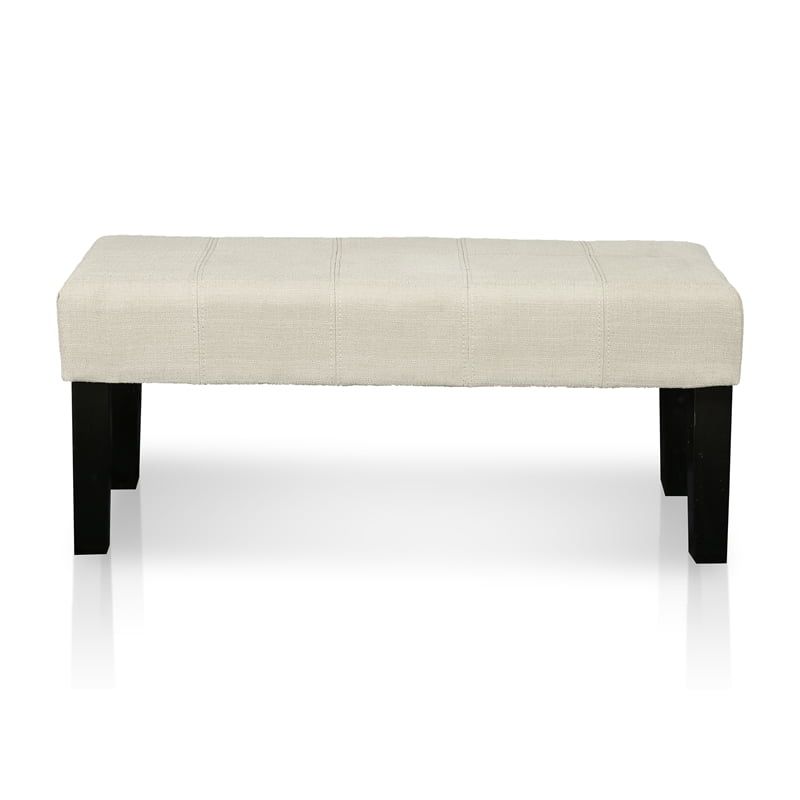 Furniture Of America Parcey Contemporary Fabric Padded Bench In Ivory ... with regard to Unveiling the Dianne Bench A Deep Dive into its Contemporary Charm
