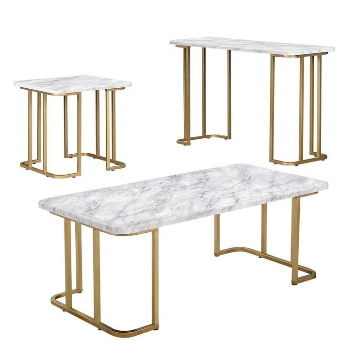 How a White Marble and Matte Gold Coffee Table Can Transform Your Living Space