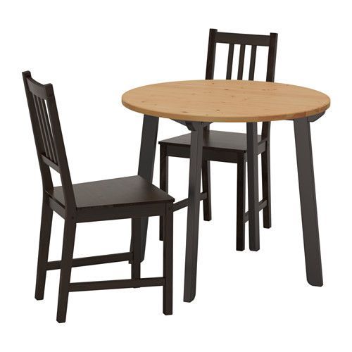 Gamlared / Stefan Table And 2 Chairs, Light Antique Stain/Brown-Black, 331/2&quot; (85 Cm) - Ikea ... in Discover the Enduring Elegance of the Stefan Brown Dining Table