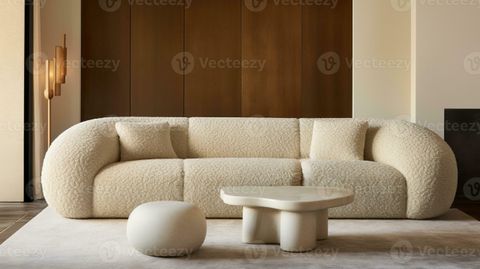Generative Ai, White Cozy Soft Sofa. Interior Design Of Living Room ... within The Art of Cozy Finding Peace with a Matcha Green Double Seat Sofa