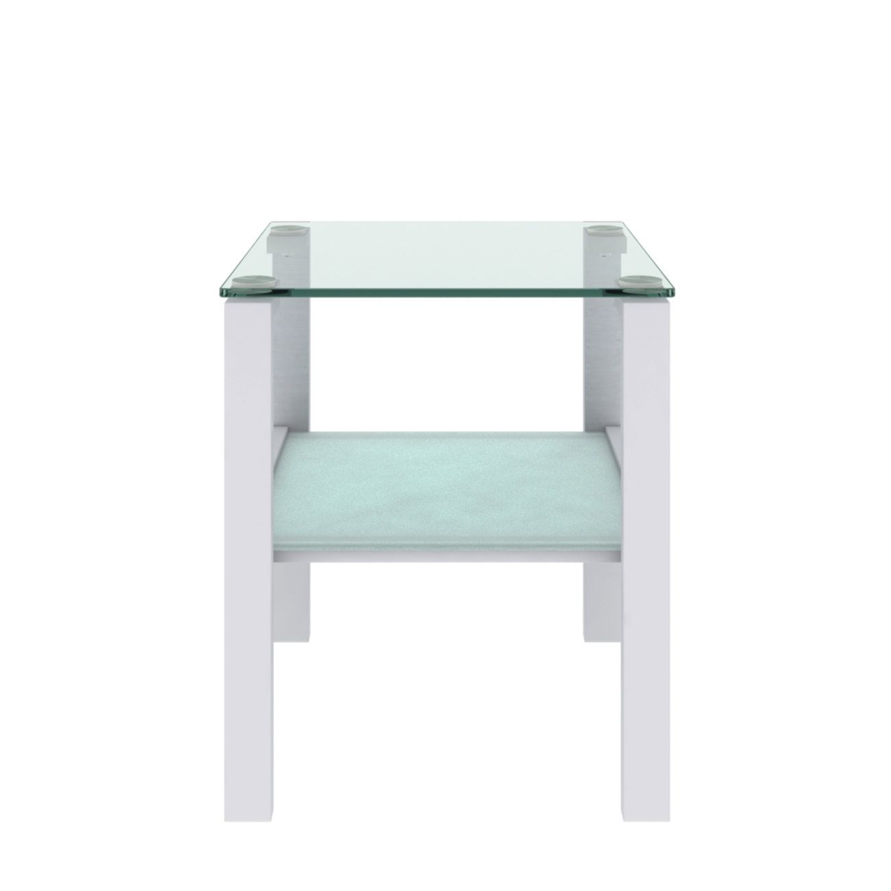 George Oliver Set Of 2, Glass Two Layer Tea Table, Small Round Table, Bedroom Corner Table ... within Gewnee Glass Two Layer Tea Table,Set Of 2