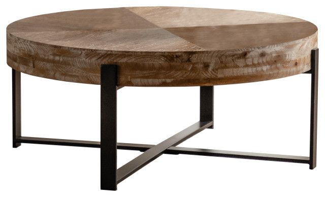 Gewnee Round Coffee Table - Industrial - Coffee Tables - By Gewnee Inc ... with regard to Choosing the Perfect Oak Coffee Table for Cozy Gatherings