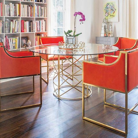 Gold Leaf X Motif Dining Table Base With 48" Glass Top Or 54" Glass Top. High Dining Table Set ... for Safavieh Alexandra 54", Gold Leaf Glass Dining Table, Gold Leaf/Glass