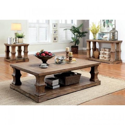 Granard Cm4457E Weathered Natural Tone Rustic End Table | Coffee Table ... inside Rustic Elegance Bringing an Engraf Wood Coffee Table Set Home