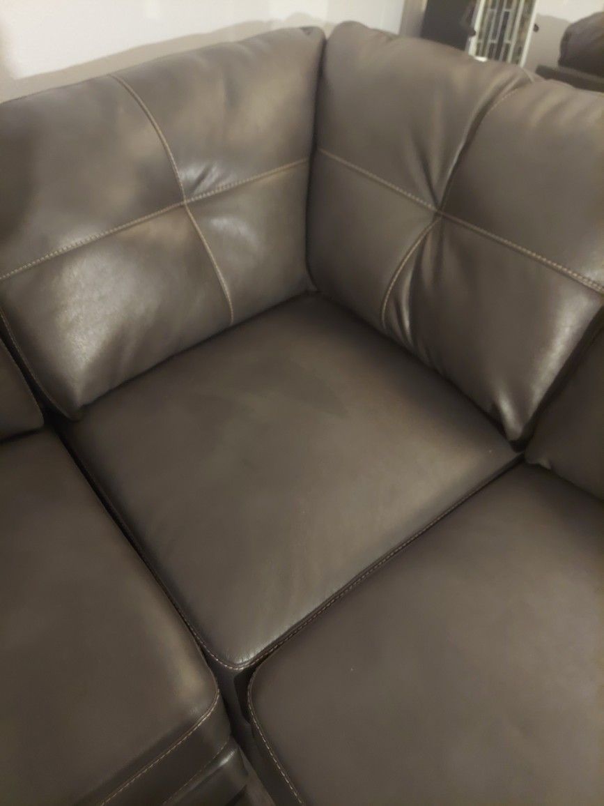 Gray Faux Leather 2 Piece Sectional For Sale In Auburn, Wa - Offerup within A Closer Look at the Benzara BM166749 Two-Piece Gray Sectional