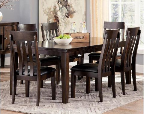Haddigan Dark Brown Rectangular Extendable Dining Table - 1Stopbedrooms. within Old Town Extendable Dining Table, Warm Pecan Brown