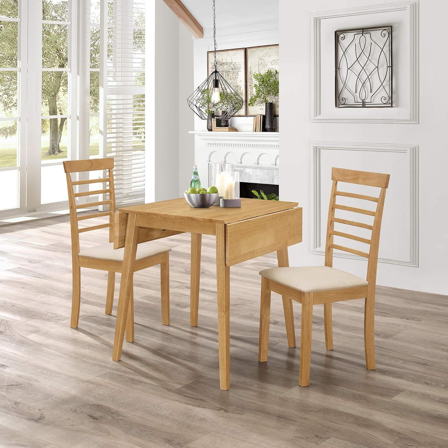 Hallowood Furniture Ledbury Small Wooden Drop Leaf Dining Table &amp; Set ... with Space-saving solutions for small dining table with 2 chairs set in compact homes