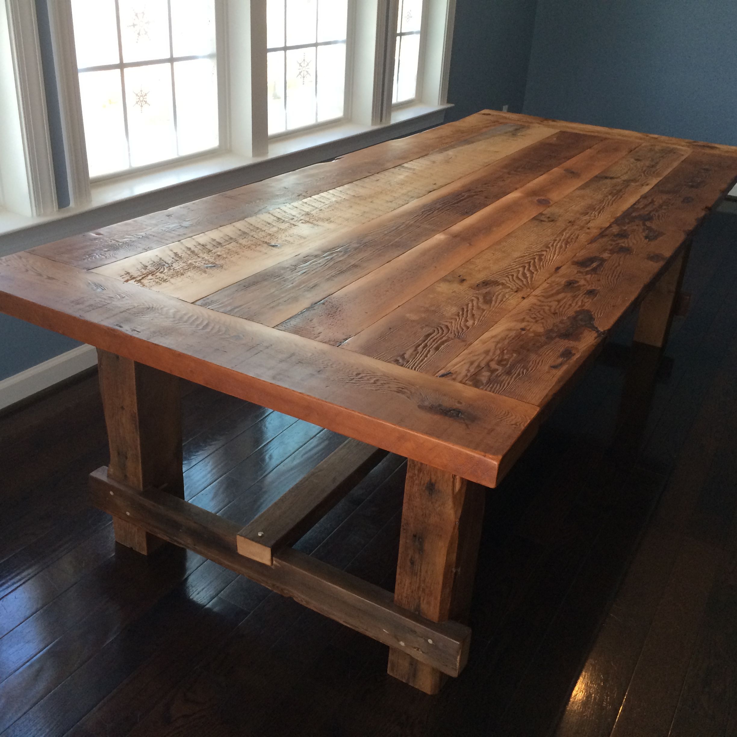 Hand-Made To Order, Reclaimed Wood Farm-Style Table Https://Www.etsy ... inside How to Craft a Beautiful Handmade Dining Table Using Salvaged Materials