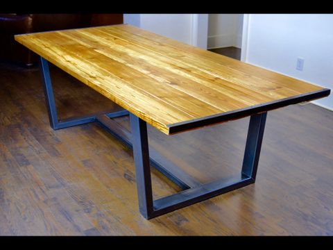 Handmade Rustic Reclaimed Industrial Contemporary Custom Dining Table ... inside Custom Made Dining Table Indonesia Craftsman