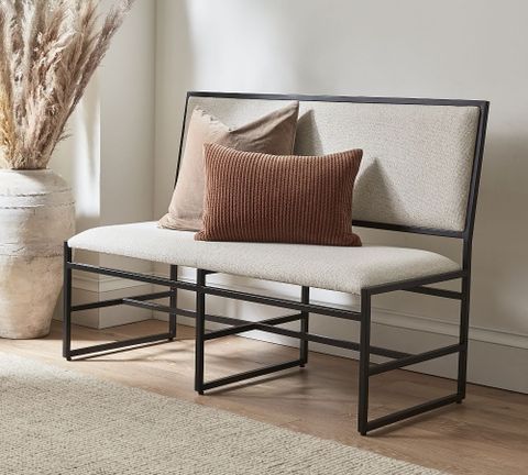 Hardy Upholstered Bench | Pottery Barn pertaining to Thornaby Upholstered Bench