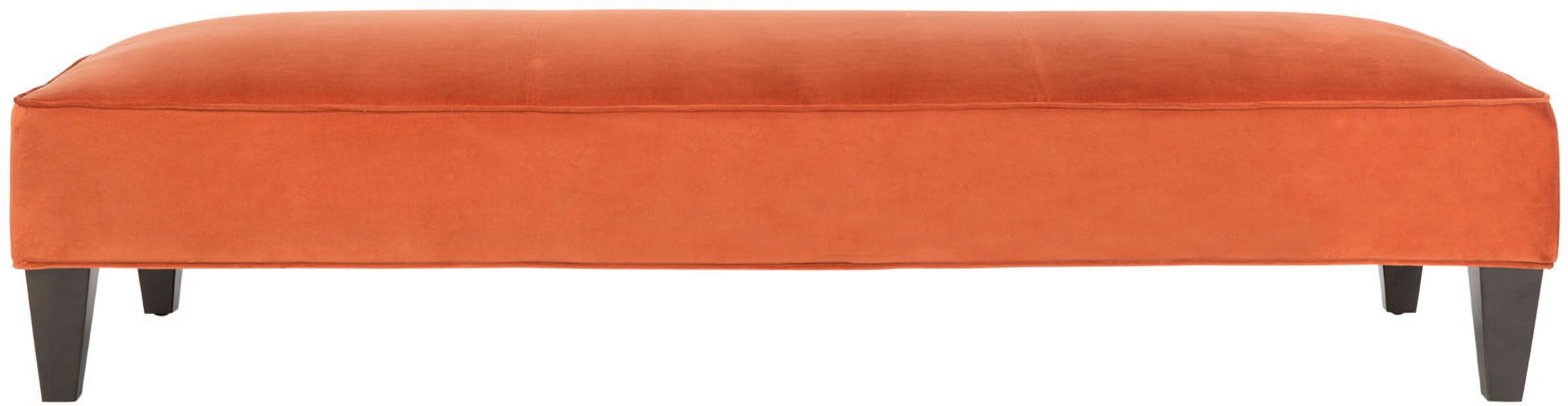 Experience Comfort and Style with the Safavieh Harlow Bench in Pumpkin Orange