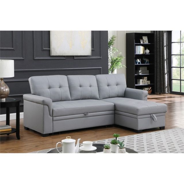 Home Square 2-Piece Set With Faux Leather Sleeper Sofa &amp; Steel Coffee ... within Home Square 2-Piece Set With Sofa Table &amp; Coffee Table In Black And White