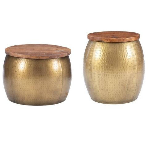 A Closer Look at the Elegant Home Square Silver Drum Table Collection