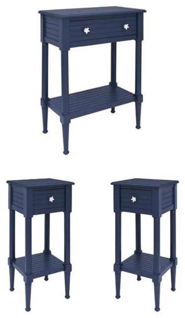 Home Square 3-Piece Set With Accent Table And 2 Side Tables In Natural ... inside Home Square 3-Piece Set With Metal Drum Table And 2 Drum Side Tables