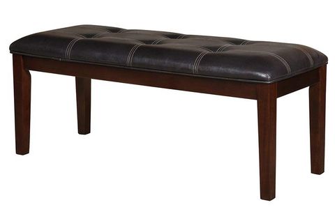 Homelegance 2456-13 Bench Upholstered, 49-Inch, Dark Brown Luxury ... with Harrison Bench Dark Brown
