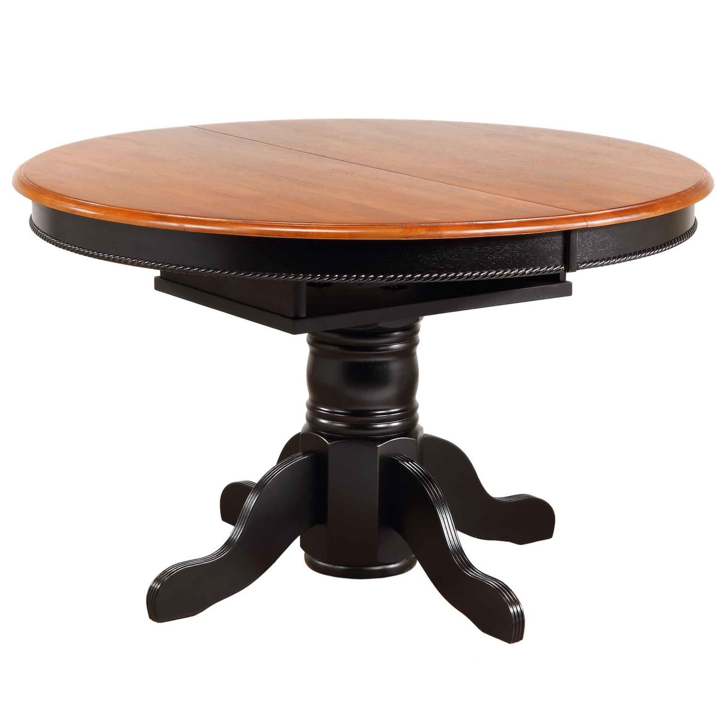 Homestock Black Cherry 48&quot; Round To 66&quot; Oval Extendable Pedestal Dining ... for The Craftsmanship Behind the Evie 48&quot; Pedestal Dining Table in Antique Cherry