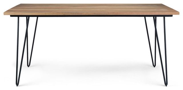 Hunter Solid Mango Wood &amp; Metal 66 In X 40 In Rectangle Dining Table ... regarding Elevate Your Home Decor with the Elegant Lowry 66 x 40 Dining Table